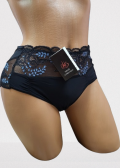 Дамска бикина микрофибър MISS MARIS 1262 черно/ синьо