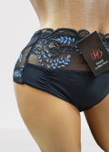 Дамска бикина микрофибър MISS MARIS 1262 черно/ синьо