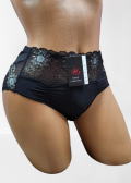 Дамска бикина микрофибър MISS MARIS 1262 черно/ зелено