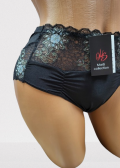 Дамска бикина микрофибър MISS MARIS 1262 черно/ зелено