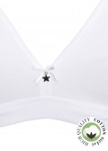 Памучен сутиен без подплънки и банели SIELEI 1454 Bianco