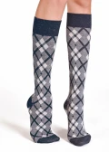 Дамски 3/4 чорапи PHILIPPE MATIGNON Scotland Blu