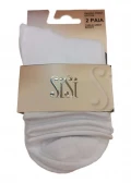 Дамски памучни чорапи без ластик SISI Calzino Fresh cotton bianco и nudo