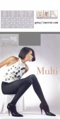 Цветен микрофибърен чорапогащник LaDiva Multi 50den, светло сив