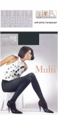 Цветен микрофибърен чорапогащник LaDiva Multi 50den, тъмно сив