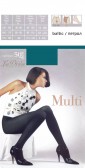 Цветен микрофибърен чорапогащник LaDiva Multi 50den, петрол