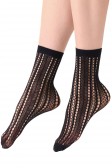 Дамски чорапи OROBLU Twins mesh design Soks 68505, Black, 2 броя