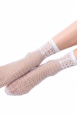 Дамски чорапи OROBLU Twins mesh design socks 68505, White, 2 броя