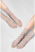 Дамски чорапи OROBLU Twins socks dual motif, 68506, Chocolate, 2 броя