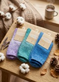Фина вълна дамски къси чорапи LaDiva Soft and Warm 24-4 мента