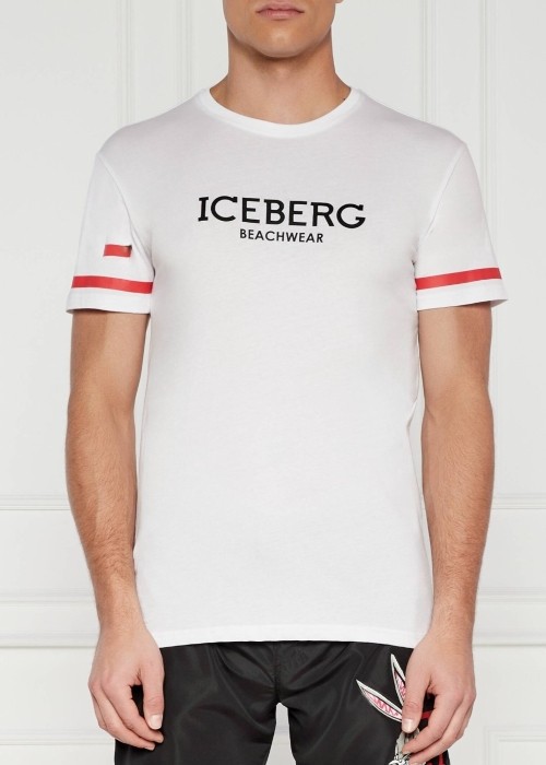 Мъжка бяла тениска Iceberg Beachwear ICE4MTS02