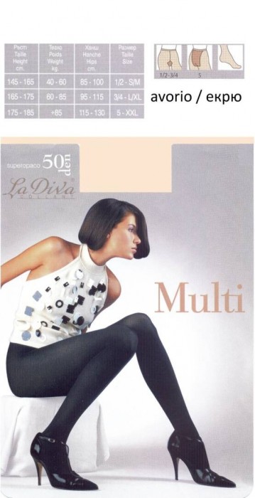 Микрофибърен чорапогащник LaDiva Multi 50den, шампанско
