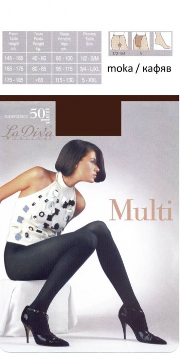 Микрофибърен чорапогащник LaDiva Multi 50den, кафяв