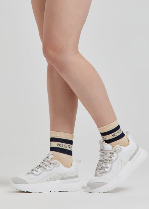 Спортни къси чорапи POMPEA Vintage телесен