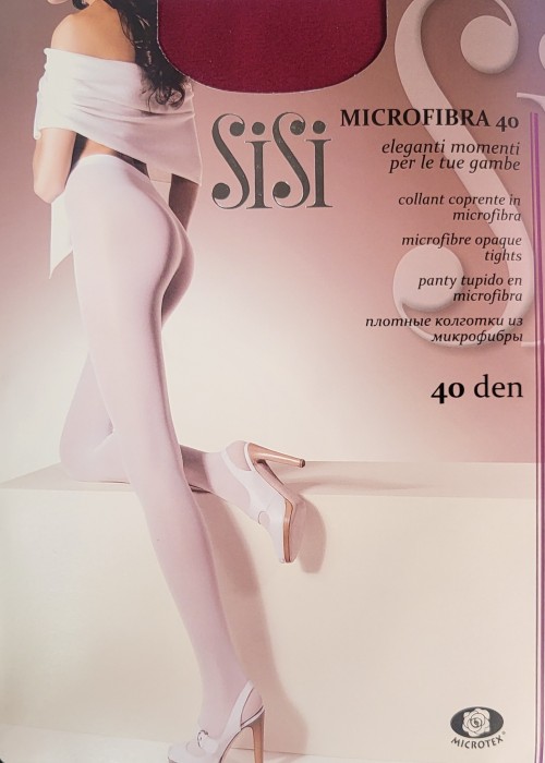 Плътен микрофибърен чорапогащник SISI Microfibra 40 den, малина