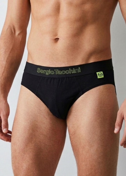 Мъжки слип с външен ластик Sergio Tacchini 7010 ass.3 Black 1