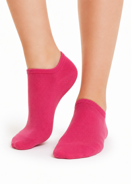 Дамски памучен терлик SISI Calzino mini Fresh cotton, 2 броя, fucsia