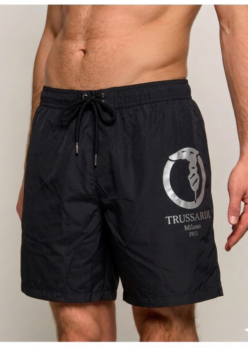 Мъжки плувни шорти Trussardi black-silver