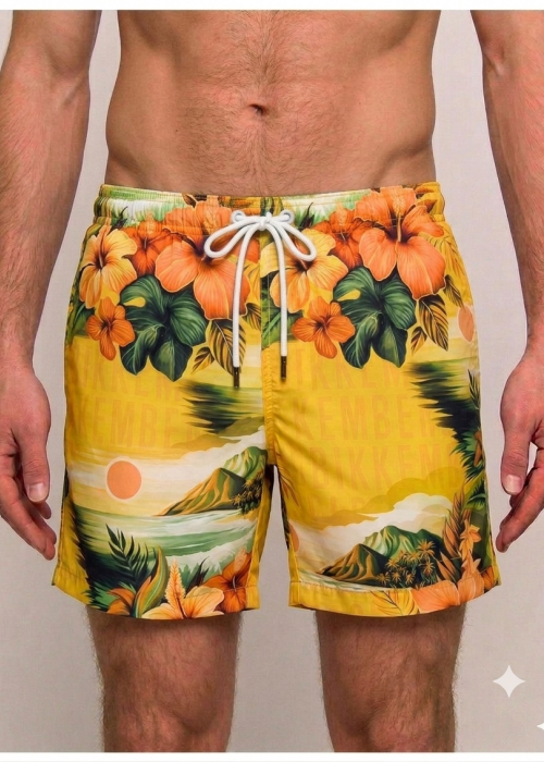 Мъжки плувни шорти BIKKEMBERG Medium Boardshort, yellow