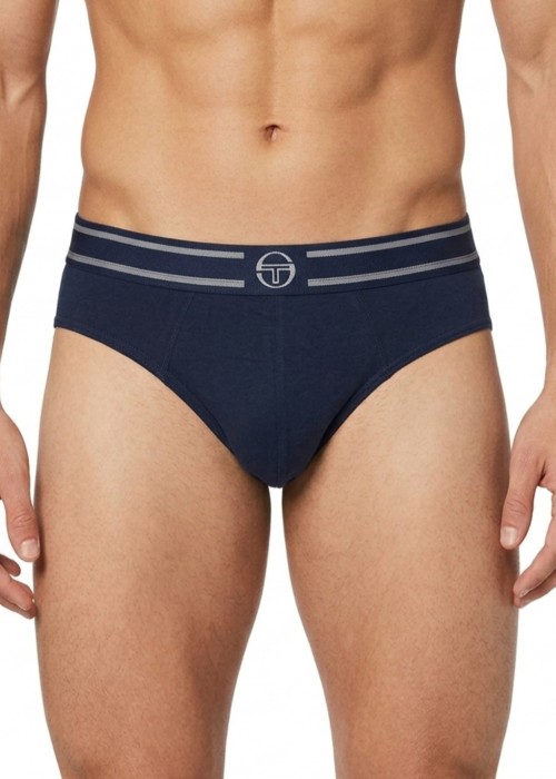 Мъжки слип с външен ластик Sergio Tacchini 9018, Blu